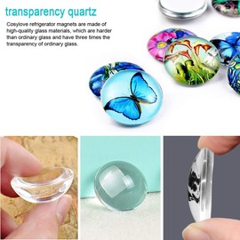 Cosylove Cute Crystal Glass Fridge Magnets for Office Cupboards, Whiteboards, Photos, Beautiful Decorative Magnets for Your Home