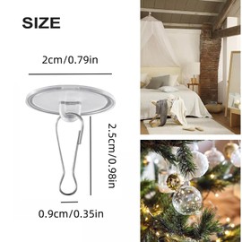 Jingelmall 80 Packs Self Adhesive Wall Hook Sticky Ceiling Hooks Small Disc Sticker-Hange Damage Free Hanging Hooks Removable Hooks for Birthday Party Wedding Festivals Christmas Decor