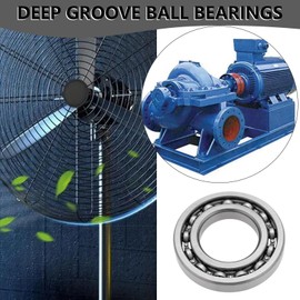 YINETTECH 2 pieces 16005/C3 deep groove ball bearings, open type, chrome steel part, 25 mm, bore 47 mm, outer diameter 8 mm, thick for industrial systems, rotary motors, fan pumps