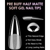 Soft Gel Nail Tips Long Stiletto, 120PCS Pre Buff Full