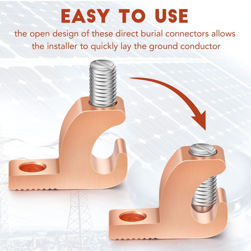 Landhoow 10 Pack Lay in Connector Pool Bonding Lug Copper