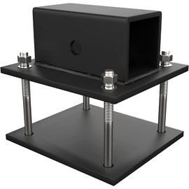 eVerHITCH 4 Inch RV Bumper Adapter 2 Inch Hitch Receiver Bike Rack Cargo with Stainless Steel Bolts, Black