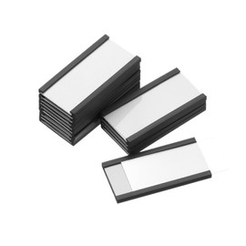 QUARKZMAN Etikettenhalter 2" x 1" C-Kanal Gummi-Magnet für Metallregale organisieren, Büro-Aktenschränke Packung mit 25 Stück