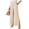 Cicy Bell Womens Side Split Dress Pants Elastic High Waisted