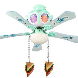 Ceiling Fan Pull Chain - 12 Inch Sandwich Ceiling Fan Pull Chain Extender with Ball Chain Connector,Pull Chains for Ceiling Fans and Lights,Decorative Fan Pull Chain Pendant Extension