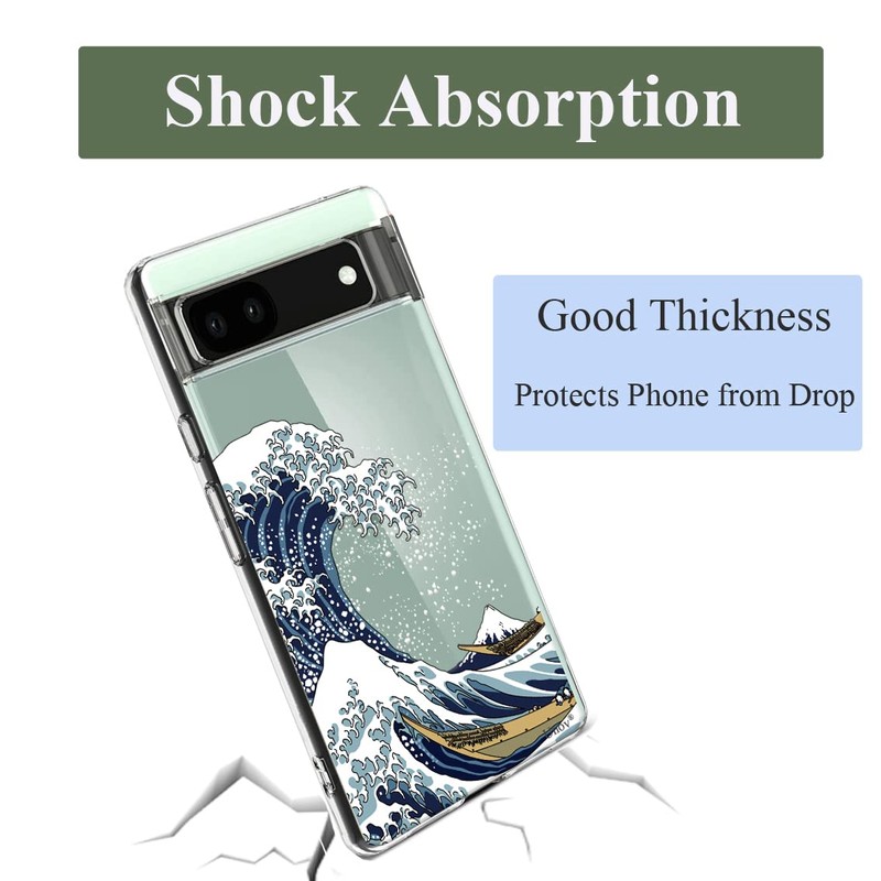 Unov Case Compatible with Pixel 6a Case Clear Transparent Slim