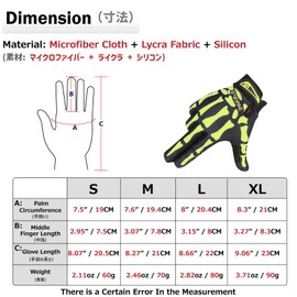 Azarxis MTB Gloves Men Women Cycling Gloves Winter Windproof Winter Gloves for Cycling Trekking Outdoor Running Jogging (Green, XL)