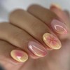 ONPRESS 24 Uñas Postizas De Verano, Cortas, Almendradas, Con Diseño