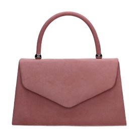 SwankySwans Women's Kendall Suede Clutch Bag, Blush, One Size