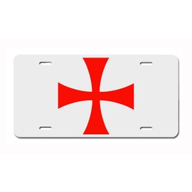 Knights Templar Cross License Plate by Carpe Diem Designs, Made in The U.S.A.