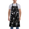 Turamurra Gothic Skulls Apron for Women, 28x33in, Kitchen Chef Aprons
