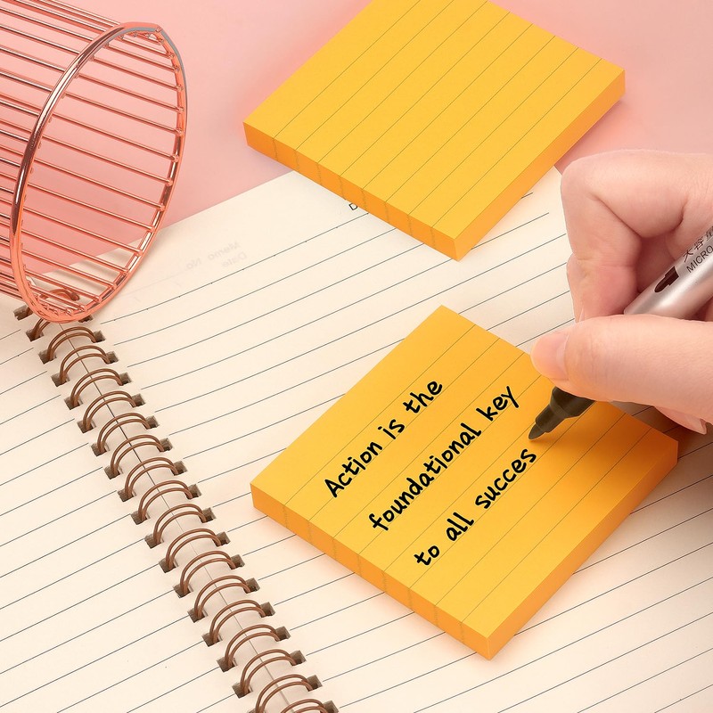 Lined Sticky Notes 3x3 Sticky Notes with Lines Self-Stick Notes