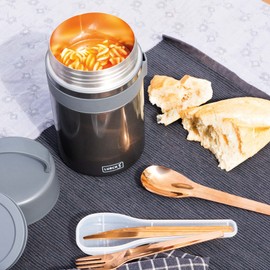 Lurch 240844 Thermal Food Container, Stainless Steel, Metallic Grey