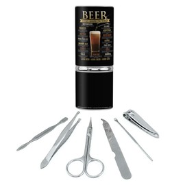 Beer Styles Around the World Good Cheer Life Stainless Steel Manicure Pedicure Grooming Beauty Care Travel Kit