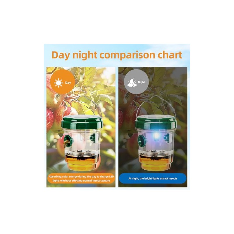 4 Pack Solar Wasp Trap - Eco-Friendly Insect Control