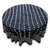 India Arts Hand Block Print Dabu Geometric Tablecloth Round Cotton