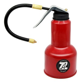 ZHONG AN 500ML Metal High Pressure Feed Oil Spray Gun Bottle Oil Can with Detachable Metal Straight & Flexible Spout