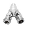 2 Way Hose Manifold Splitter Coupler Carbon Steel G12 Thread
