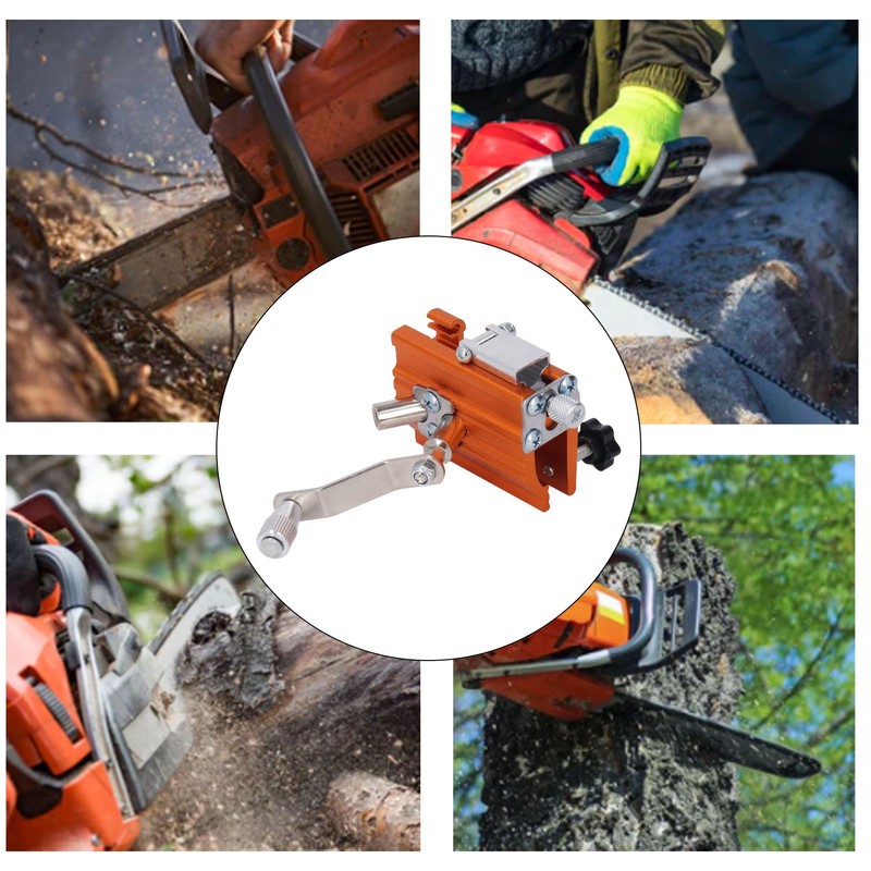 Portable Crank Chainsaw Sharpening Jig Stainless Steel Chainsaw Tooth Blade
