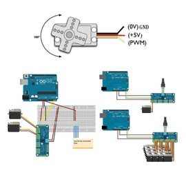 ALAMSCN 5PCS SG90 9g Servo Motor + 16 Channel PWM Servo Motor Driver PCA9685 IIC Module 12-Bit DIY Kit for RC Robot Arm Helicopter Airplane Car Boat Remote Control for Arduino for Raspberry pi