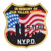 NYPD 9-11 In Memory US Flag Patch, 9-11 Patches