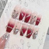 RikView Coffin Press on Nails Long Fake Nails with 3D