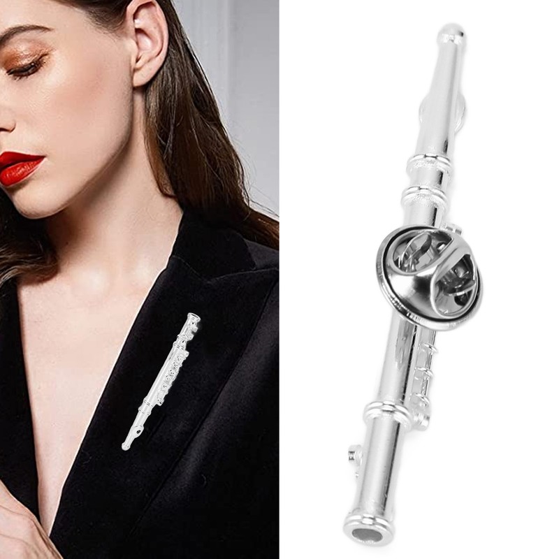 Miniature Flute Brooch High Simulation Exquisite Miniature Flute Model Musical