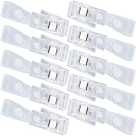 Mxxipp 10pcs Windproof Garden Flag Clips, Transparent Plastic Flag Pole Clip, Lightweight Yard Flags Stoppers for Small Festival Flags Party Slogans- Clear