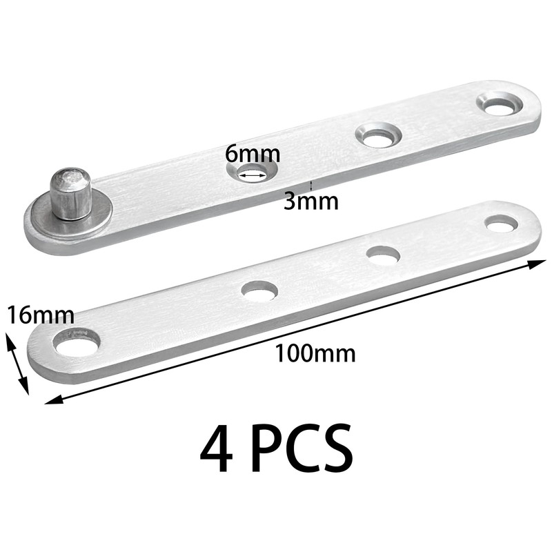 4 Sets of 360 Degree Rotating Stainless Steel Door Pivot