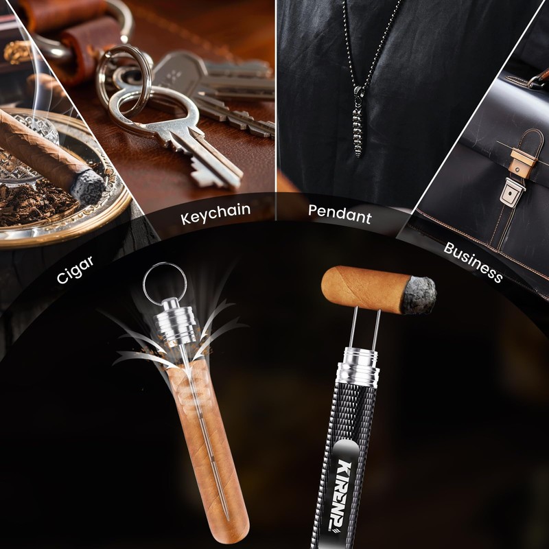 2-Pack Cigar Draw Enhancer Tool, Cigar Poker & Cigar Nubber