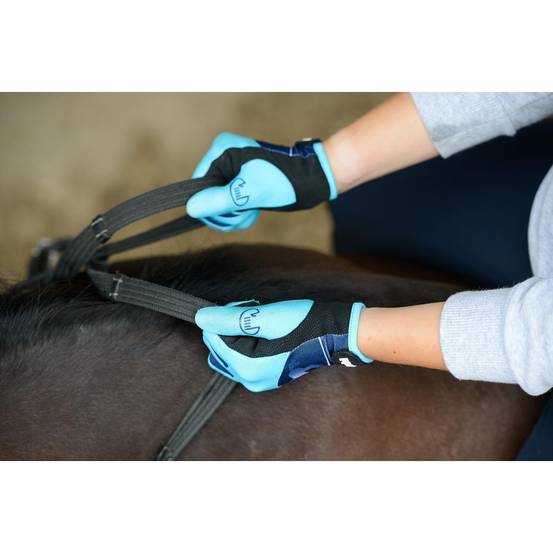 Roeckl Sports Kansas Kids Summer Riding Gloves, Turquoise 6