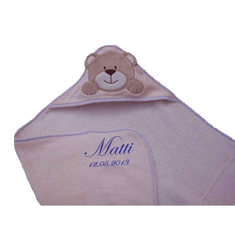 Baby Hooded Towel with Embroidered Name Hooded Towel Bath Towel