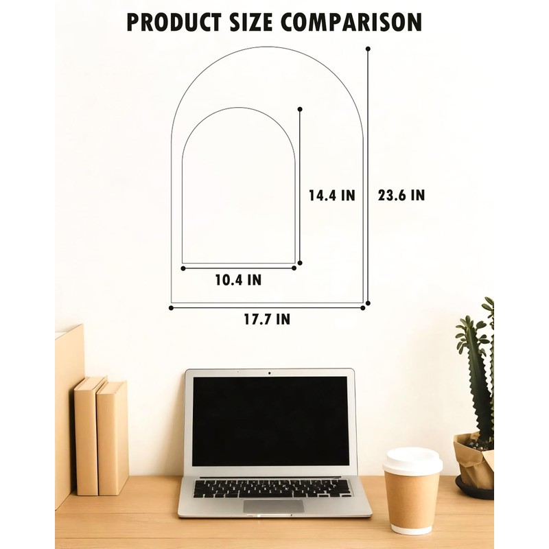 YINGXUN Self-Adhesive Arch Pin Cork Board Large 17.7" x 23.6"