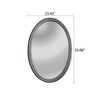 CHLOE's Reflection Contemporary-Style Silver Finish Oval Wall Mirror 34" Tall