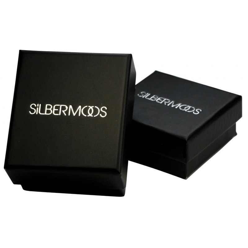 SILBERMOOS Women's Ring Band Ring Double Ring Two Rails Brushed