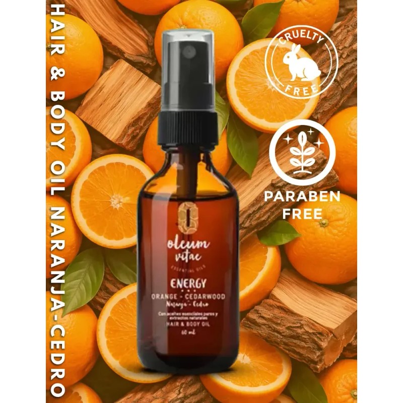 Aceite Para Cabello Cn Aceite Esencial De Naranja Cedro 60ml