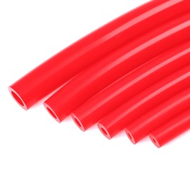 Ucreative 1/8" 5/32" 3/16" 1/4" 5/16" 3/8" Automotive Silicone Vacuum Tubing Hose Kit for Air and Water 6PCS 5FT (Red)