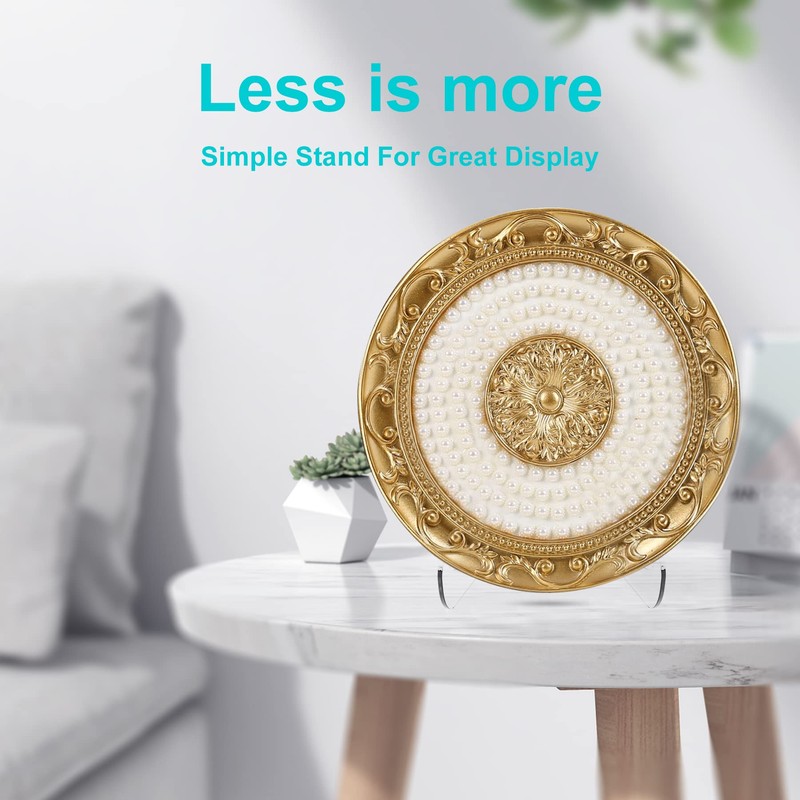 Boloyo Flat Back Acrylic Plate Display Stand , 6 Inch