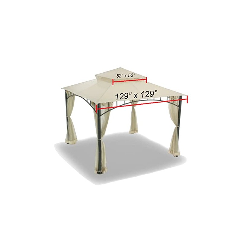 Garden Winds Replacement Canopy for Target Madaga Gazebo, Beige