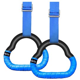 EACHPT Gymnastic Rings Set Childrens Home Fitness Training Equipment with Adjustable Buckle Heightening Pull Ring for Physical Training Used with Indoor Horizontal Bar