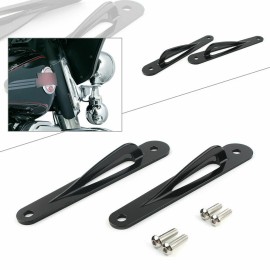 Unbranded Black Motorcycle Custom Tie-Down Brackets Teardrop For Harley Touring Road King