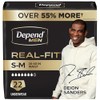 Depend Real Fit Incontinencia Ropa interior para hombres, Máxima absorción,