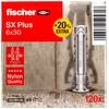 fischer Expansion dowels SX Plus 6 x 30 in an