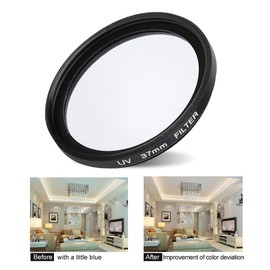 Filtro de Lente UV de 37 Mm, Filtro de Lente Protectora de 37 Mm UV para Cámara Deportiva, Gran Accesorio para Entusiastas de la Fotografía, Ayuda a Mejorar la Claridad y el