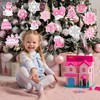 36 Pcs Pink Christmas Party Hanging Swirl Decorations Set,Xmas Holiday