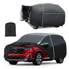 Cartist Full Car Cover Fits for Honda Pilot 2003-2025 2026 Accessories All Weather Car Covers Outdoor for Pilot Waterproof UV Protection with Zipper & Reflective Safety Strips