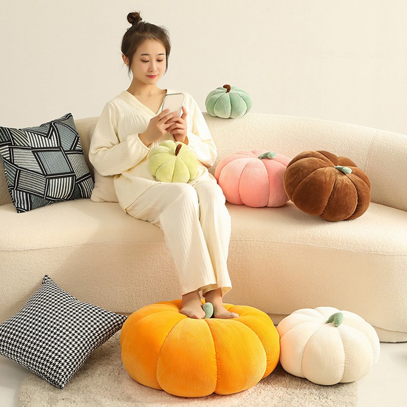 Pumpkin Throw Pillow Multipurpose Innovative Simulation Soft Fuffy Pumpkin Plush