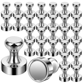 Wzone Strong Neodymium Magnets, 12 x 16 mm, Pack of 30, Rectangular, Silver, Magnets for Magnetic Board, Notice Board, Fridge, Office and Notice Board