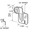 Prime-Line MP6501 Closet Door Roller with 1/2 In. Offset and
