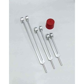 TFS Tuningforkshop Otto 32, 64 and 128 Hz Tuning Fork Set for Healing with Activator & Pouch